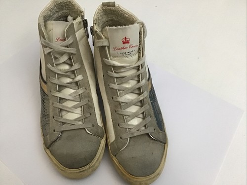 Leather crown sneakers - leather,