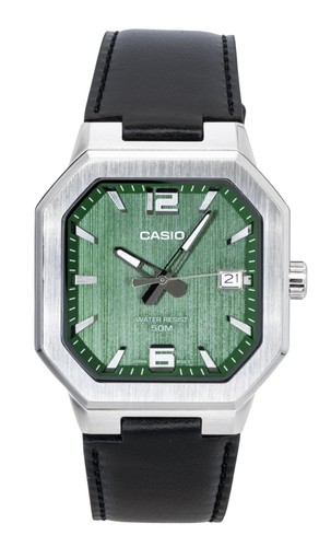 Casio analog leather strap - casio,