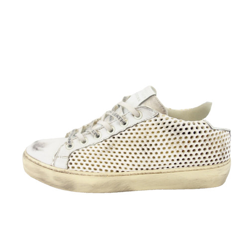Sneaker leather crown bianche - leather,