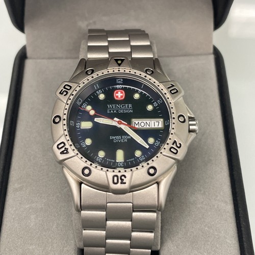 Wenger dive watch 38mm blue - wenger,